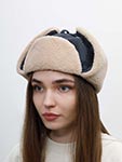 Шапка STETSON арт. 9297302 BOMBER CAP CALF SPLIT (синий)